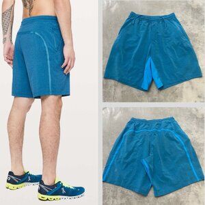 Lululemon Pace Breaker Athletic Short Linerless Heathered Blue 4522